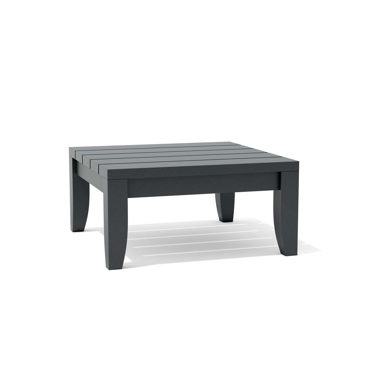 Gray square coffee table on a white background