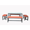 Sorrento 5-Piece Outdoor Dining Set - Synthetic Rattan & Aluminum