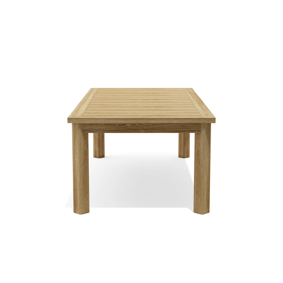 Wooden table on a white background