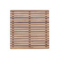 Square Shower Mat - Teak Wood Spa Mat for Indoor & Outdoor