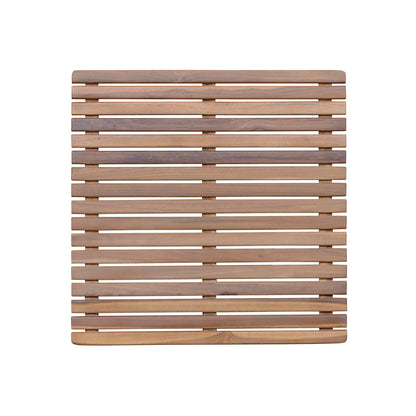 Wooden slatted mat on a white background