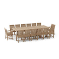 Valencia Rialto 15 - Piece Teak Outdoor Dining Set with Extension Table
