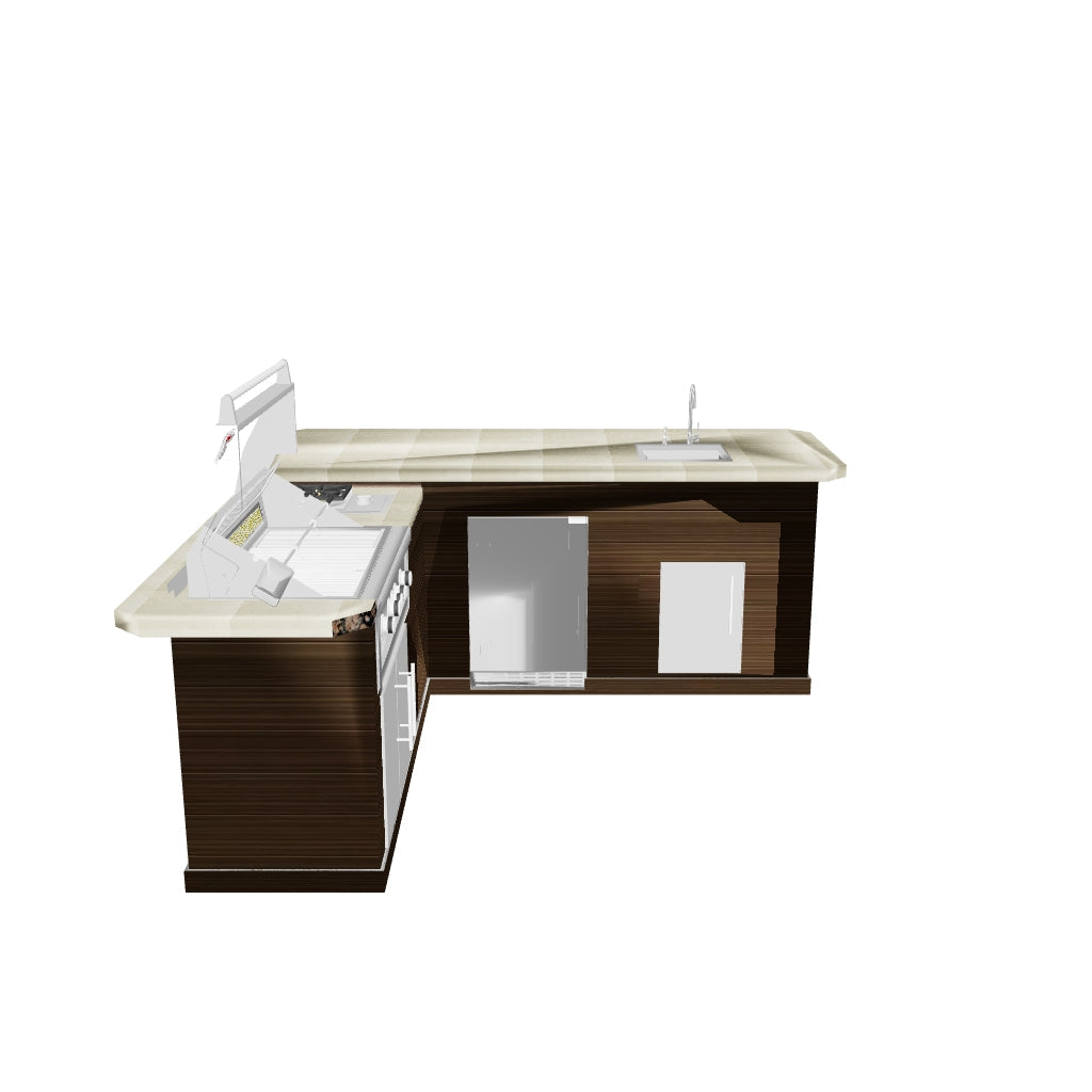 Cal Flame 8 Foot L-shaped Design Your Own BBQ Island Carmel Q 870