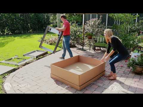 8 Foot Haven Outdoor Kitchen Island with Coyote 36" Pellet Grill