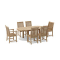 Bahama Chicago 7 - Piece Teak Dining Set with Oval Extension Table & Chairs