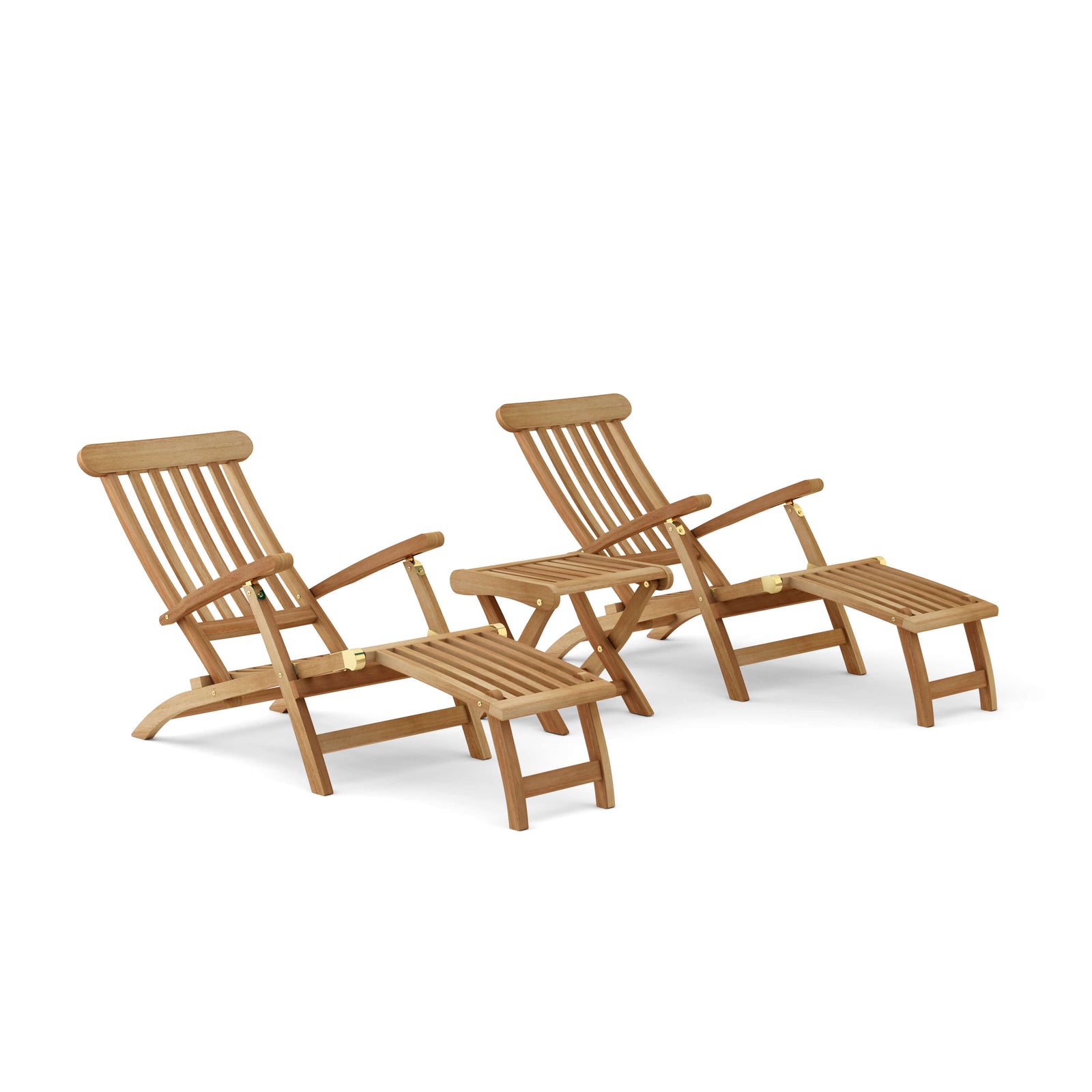 Royal Steamer Katana 3-Piece Teak Outdoor Lounge Set | BetterPatio // BetterPatio.com