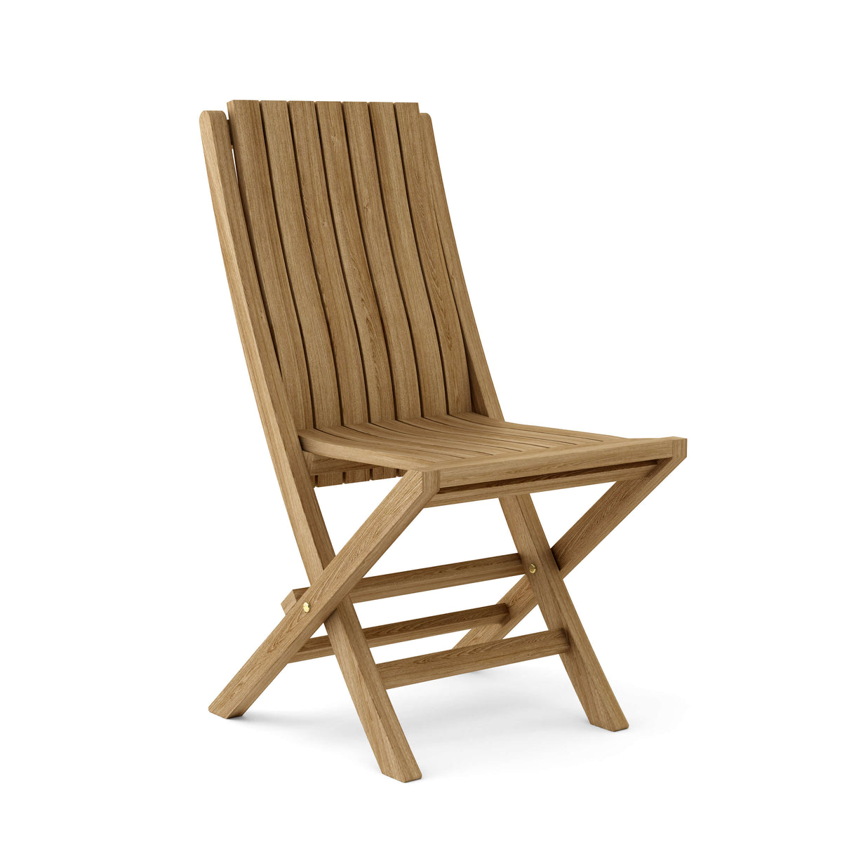Comfort Folding Teak Side Chairs – Pair of 2