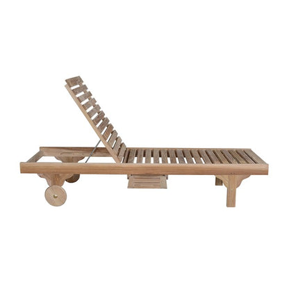 Wooden lounge chair on a white background