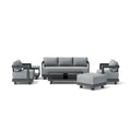 Granada 6-Piece Aluminum Deep Seating Set - Outdoor Lounge Furniture with Sunbrella Cushions