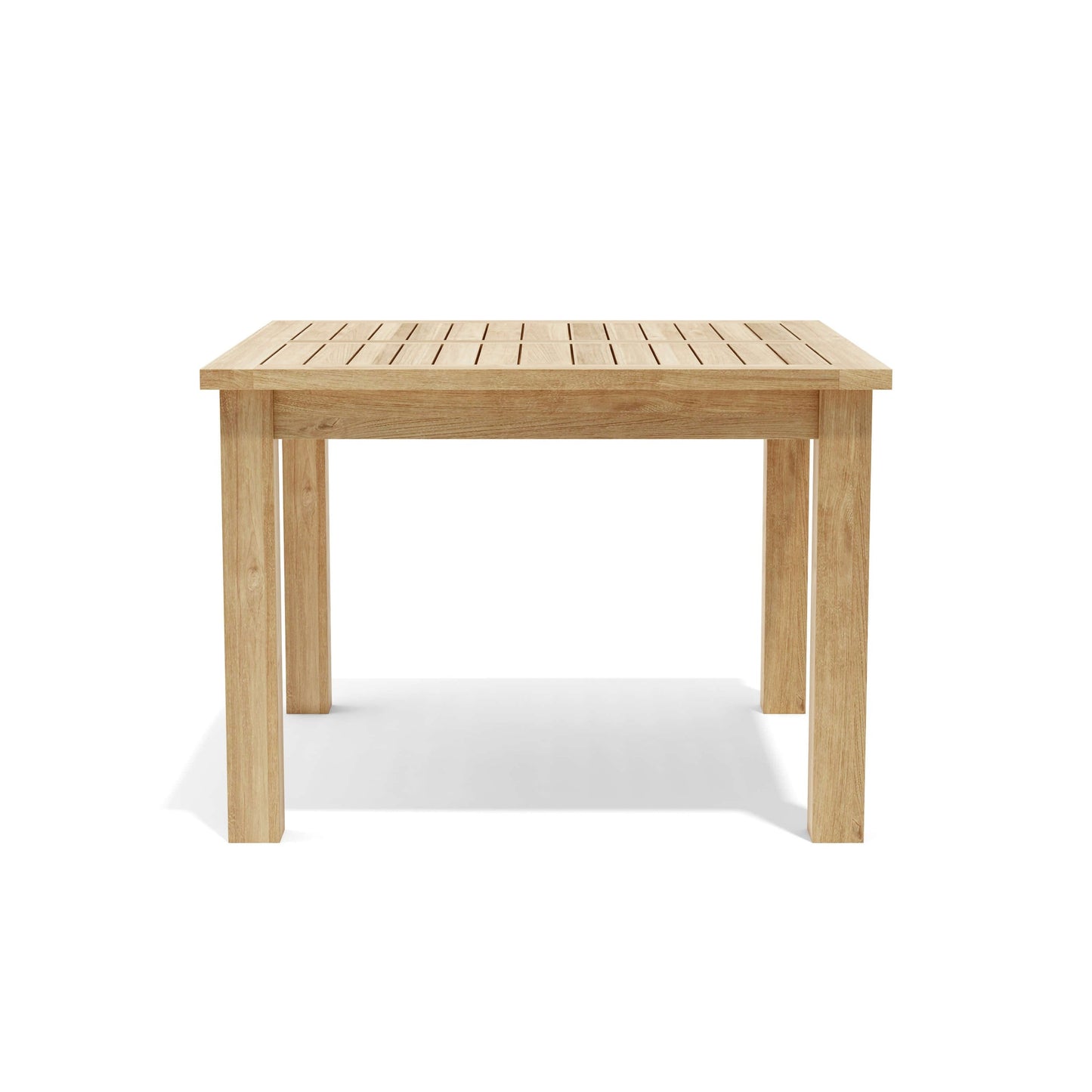 Wooden table on a white background