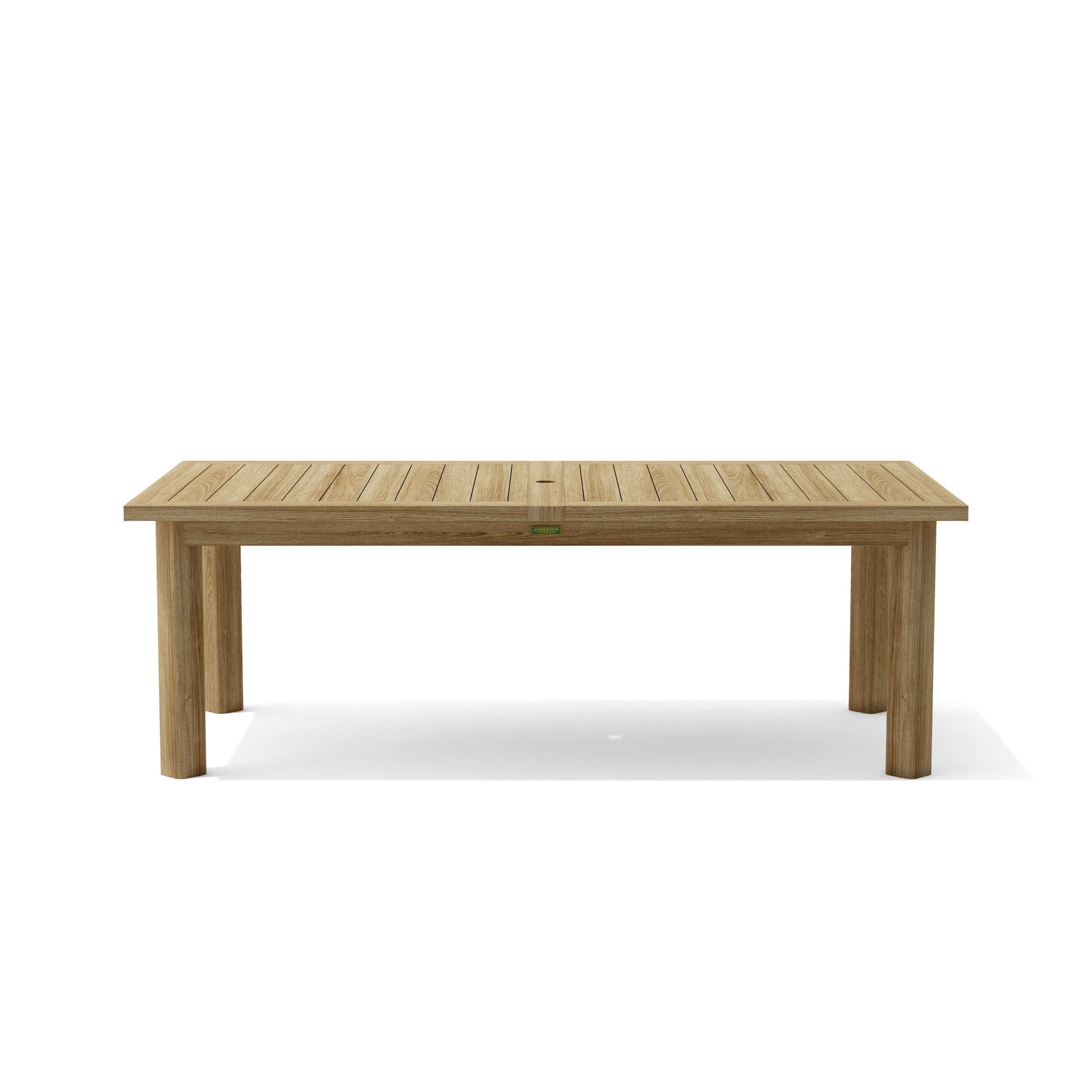 Wooden table on a white background