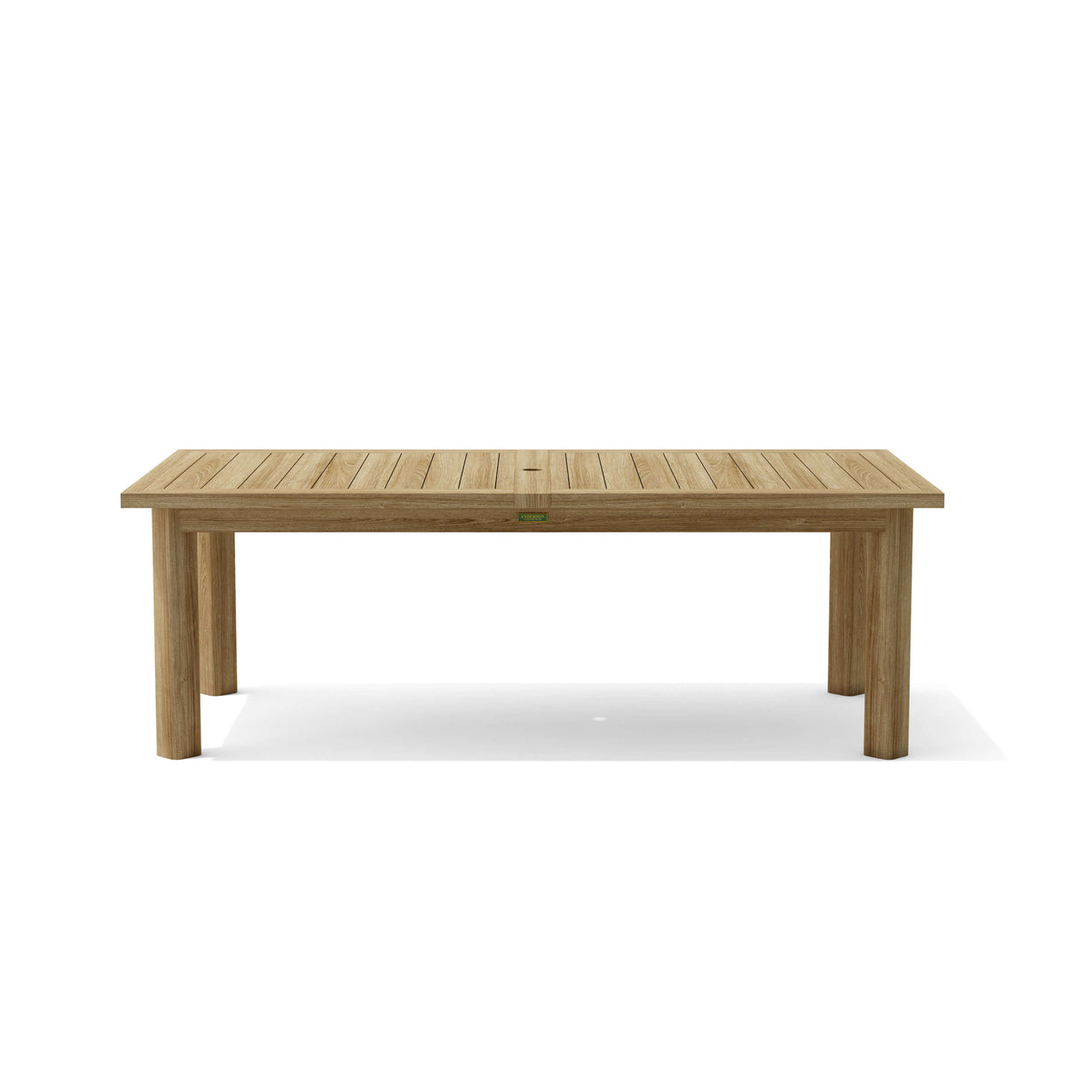 Wooden table on a white background