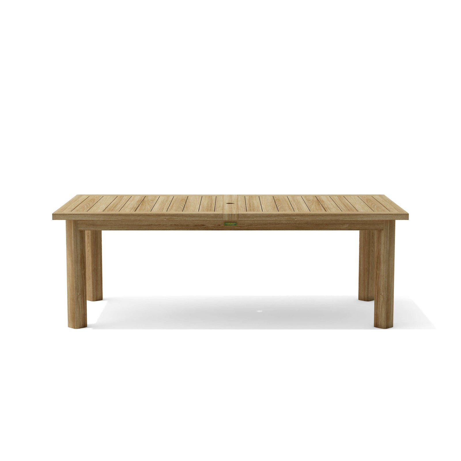 Wooden table on a white background