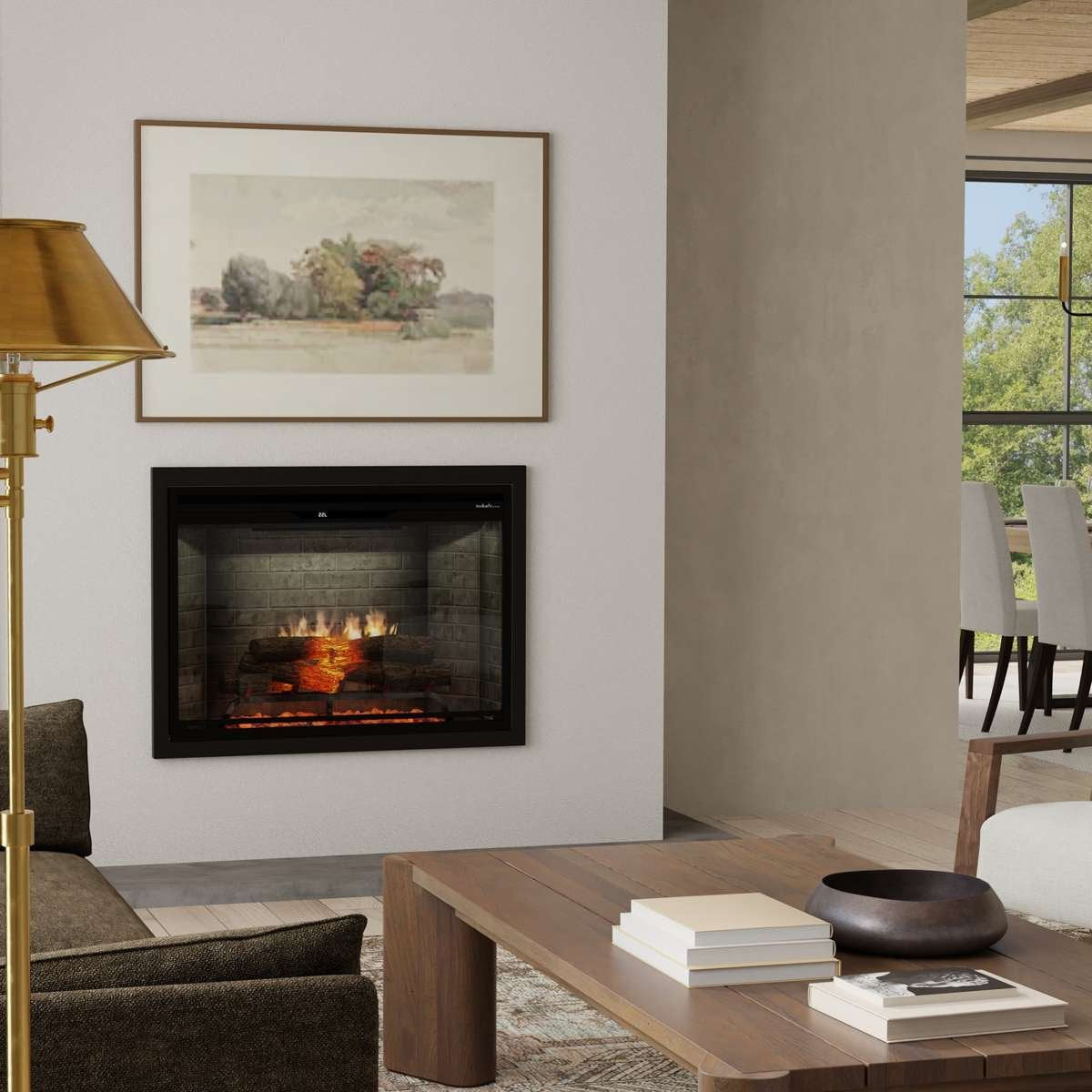 Revillusion Neutral Brick in living/dining setting