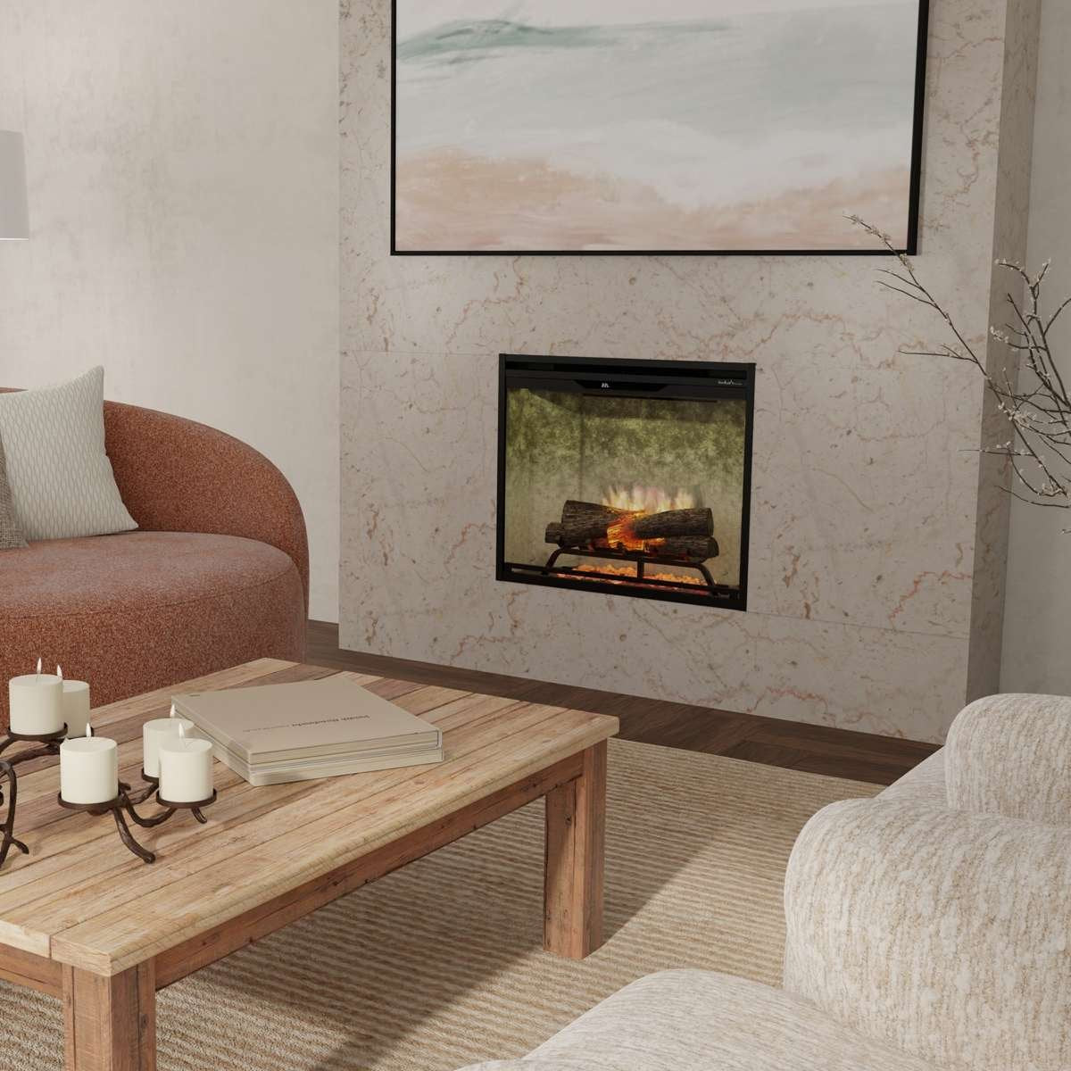 Revillusion Weathered Concrete in living room setting