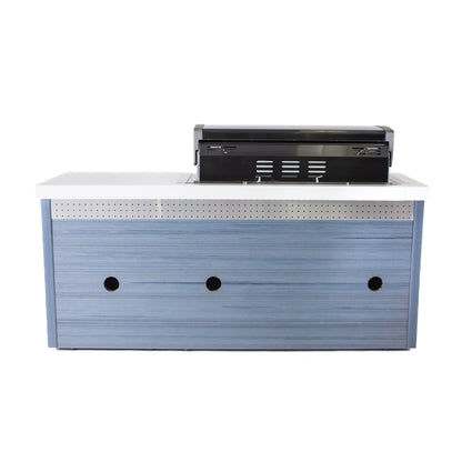 Mont Alpi MA805-AWBSS artwood island in black stainless on covered patio lifestyle