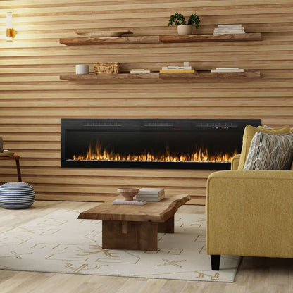 Vital Sense 74 Linear Fireplace in living room