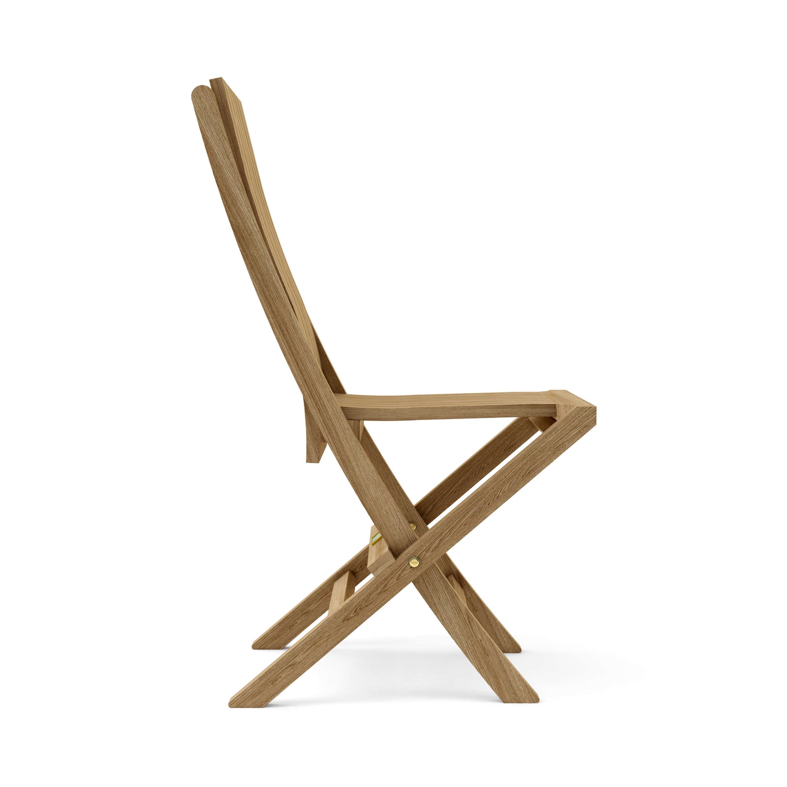 Wooden folding chair on a white background