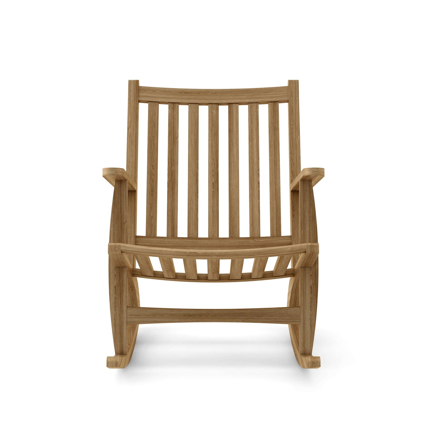 Anderson Teak Modern Rocking Teak Armchair - modern teak rocking chair side view