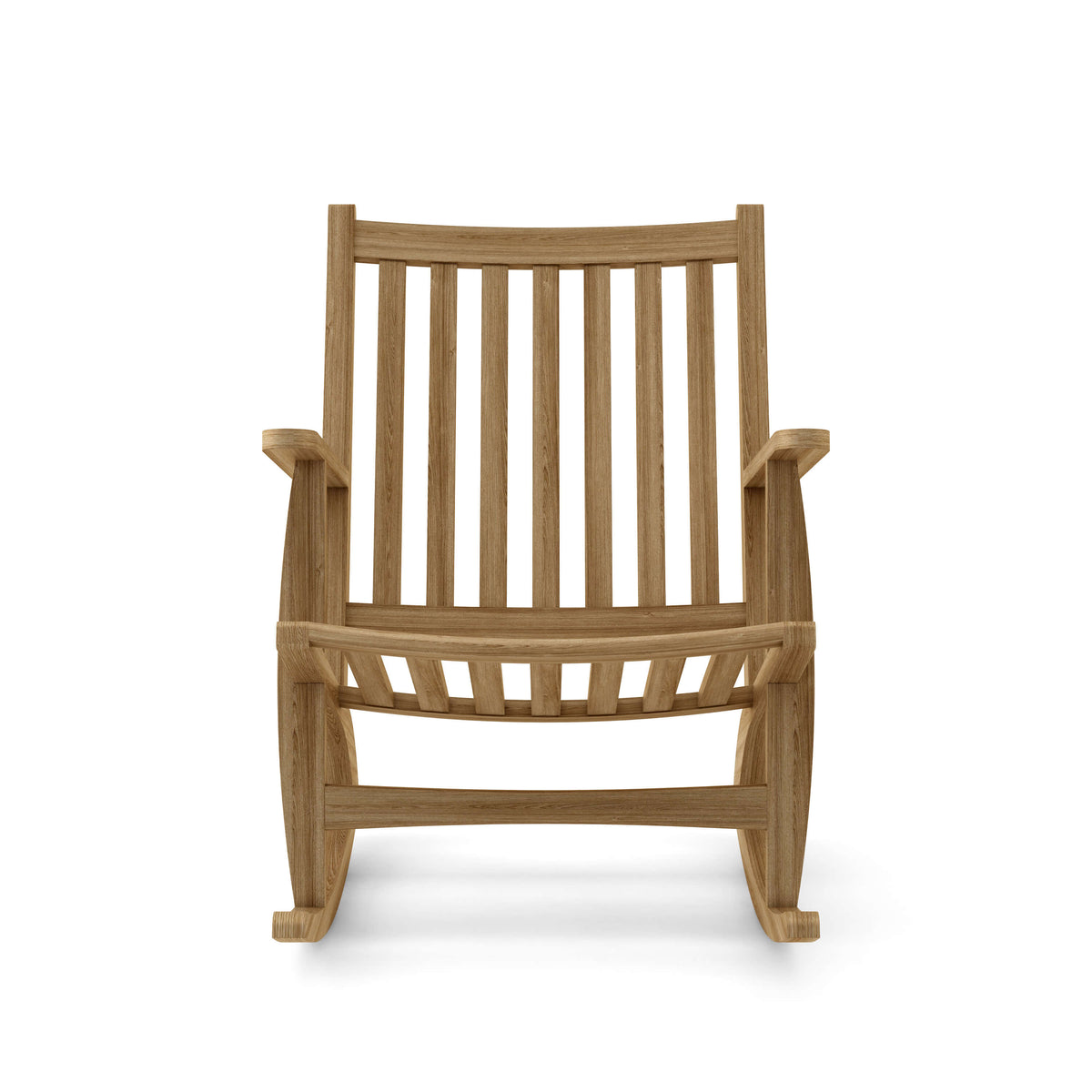 Anderson Teak Modern Rocking Teak Armchair - modern teak rocking chair side view