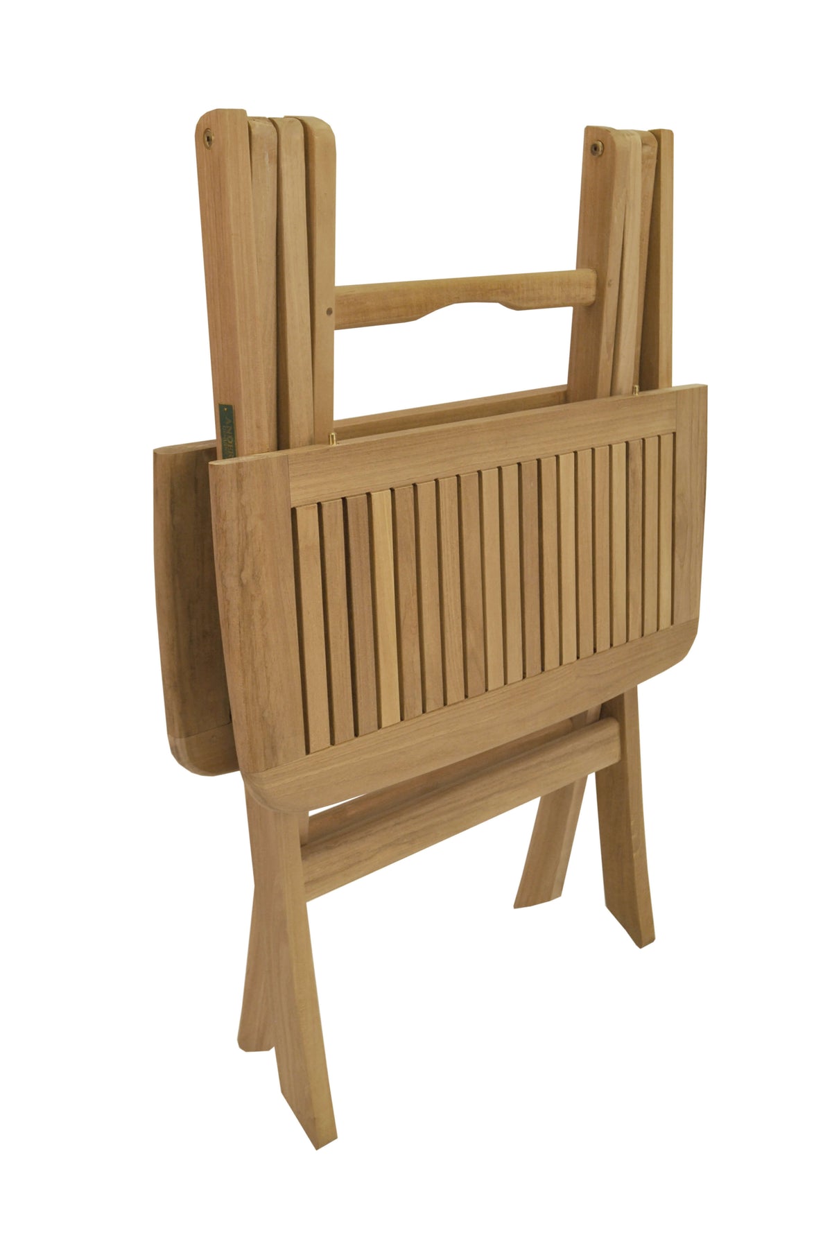 Wooden folding chair on a white background