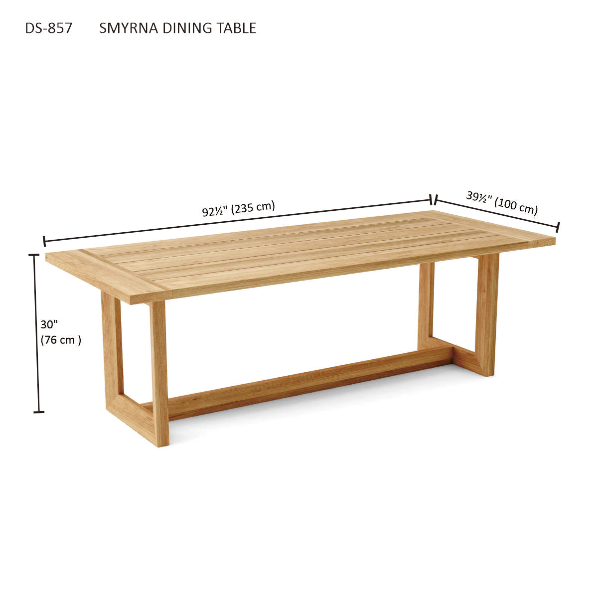 Smyrna Teak Dining Table – Outdoor & Indoor | BetterPatio // BetterPatio.com