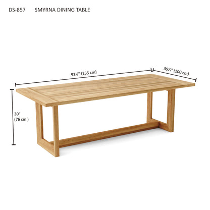 Smyrna Teak Dining Table – Outdoor & Indoor | BetterPatio // BetterPatio.com