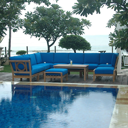 Natsepa 11-Piece Teak Modular Outdoor Deep Seating Set | BetterPatio // BetterPatio.com
