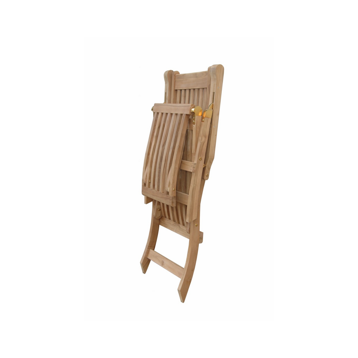 Wooden folding chair on a white background