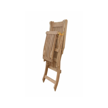 Wooden folding chair on a white background
