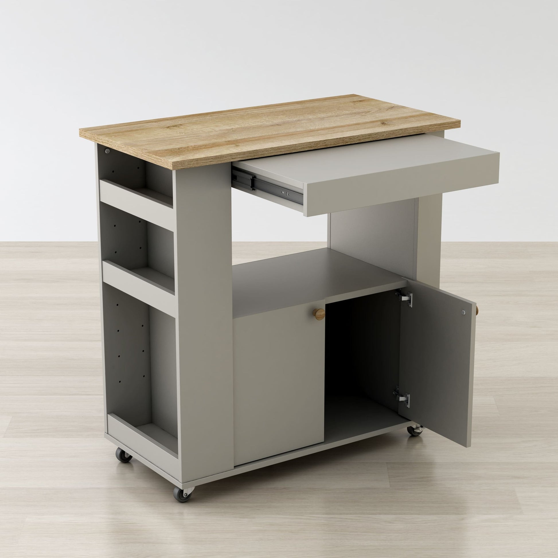 Astor 35" Kitchen Cart with Wheels & Storage | BetterPatio // BetterPatio.com