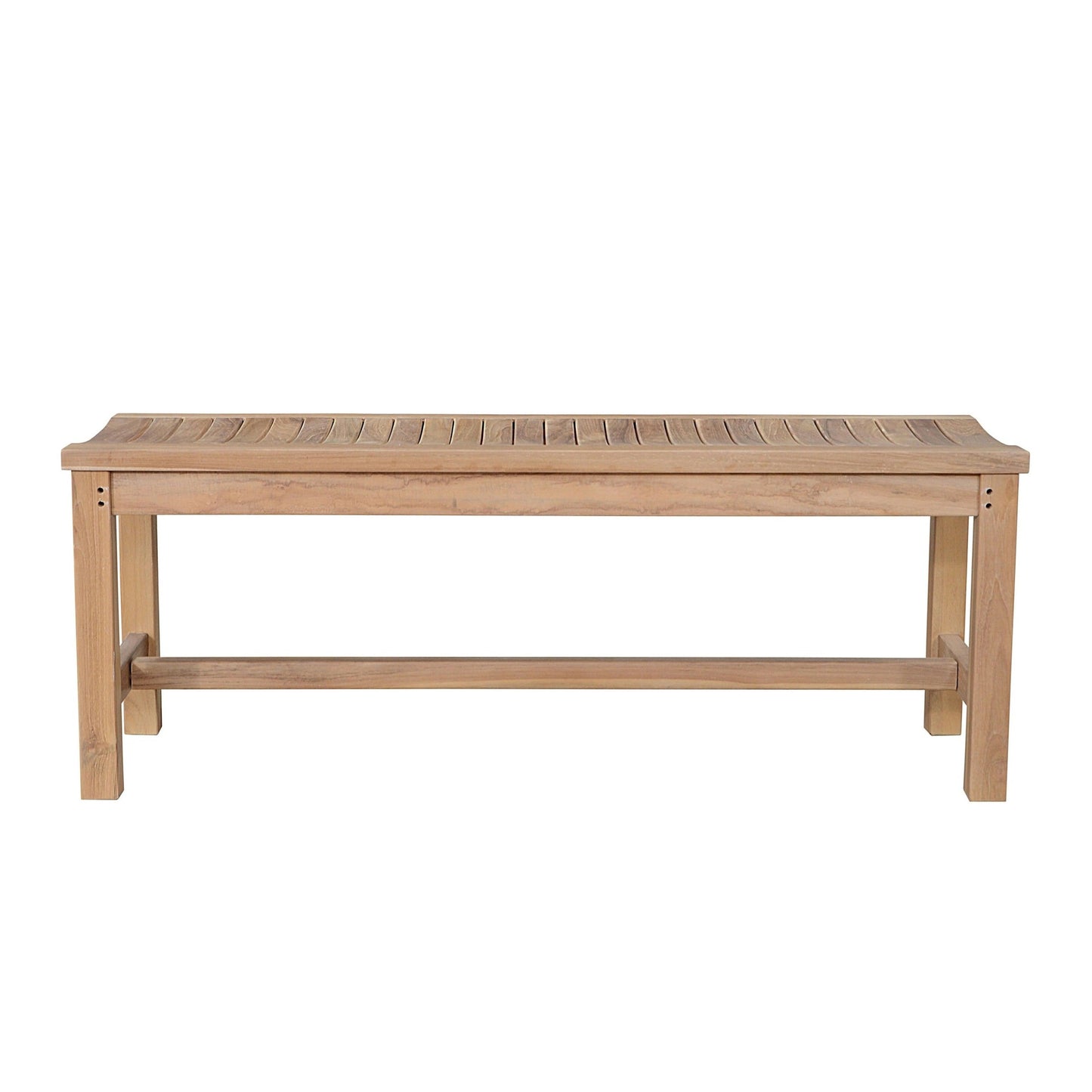 Wooden bench on a white background