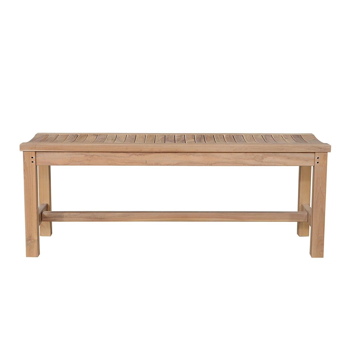 Wooden bench on a white background