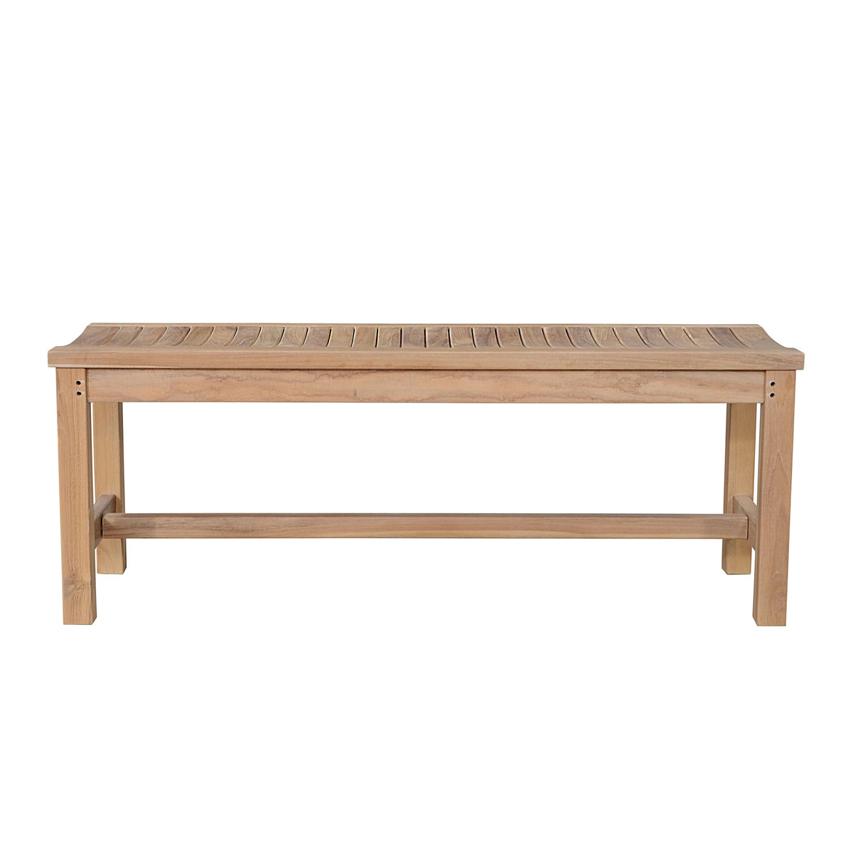 Wooden bench on a white background