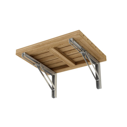 Anderson Teak Wall Mount Folding Shower Chair - teak shower chair open seat view