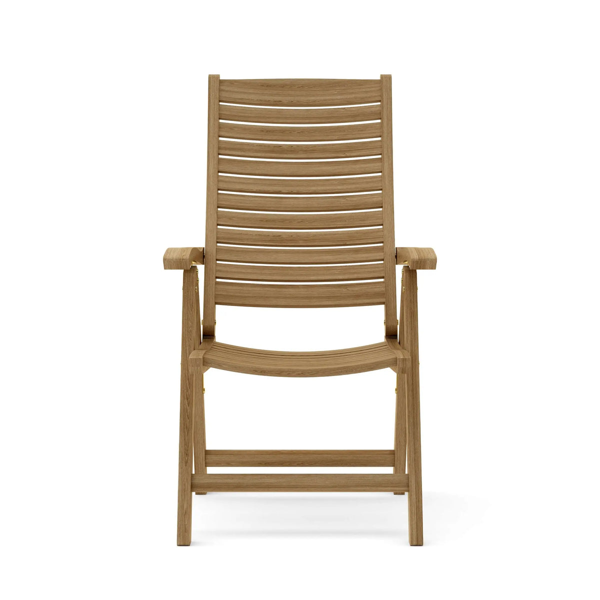 Anderson Teak Carina 5-Position Reclining Teak Armchair - reclined position view 2
