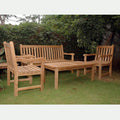 Classic 3-Seater 5-Pc Teak Conversation Set with Coffee & Side Table