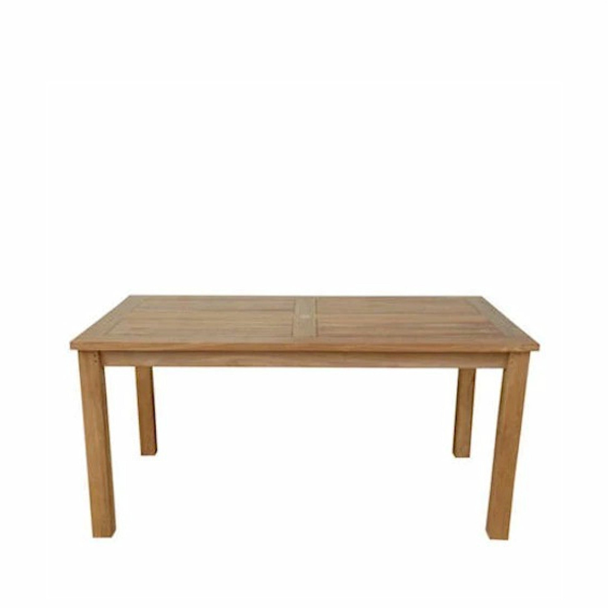 Wooden table on a white background