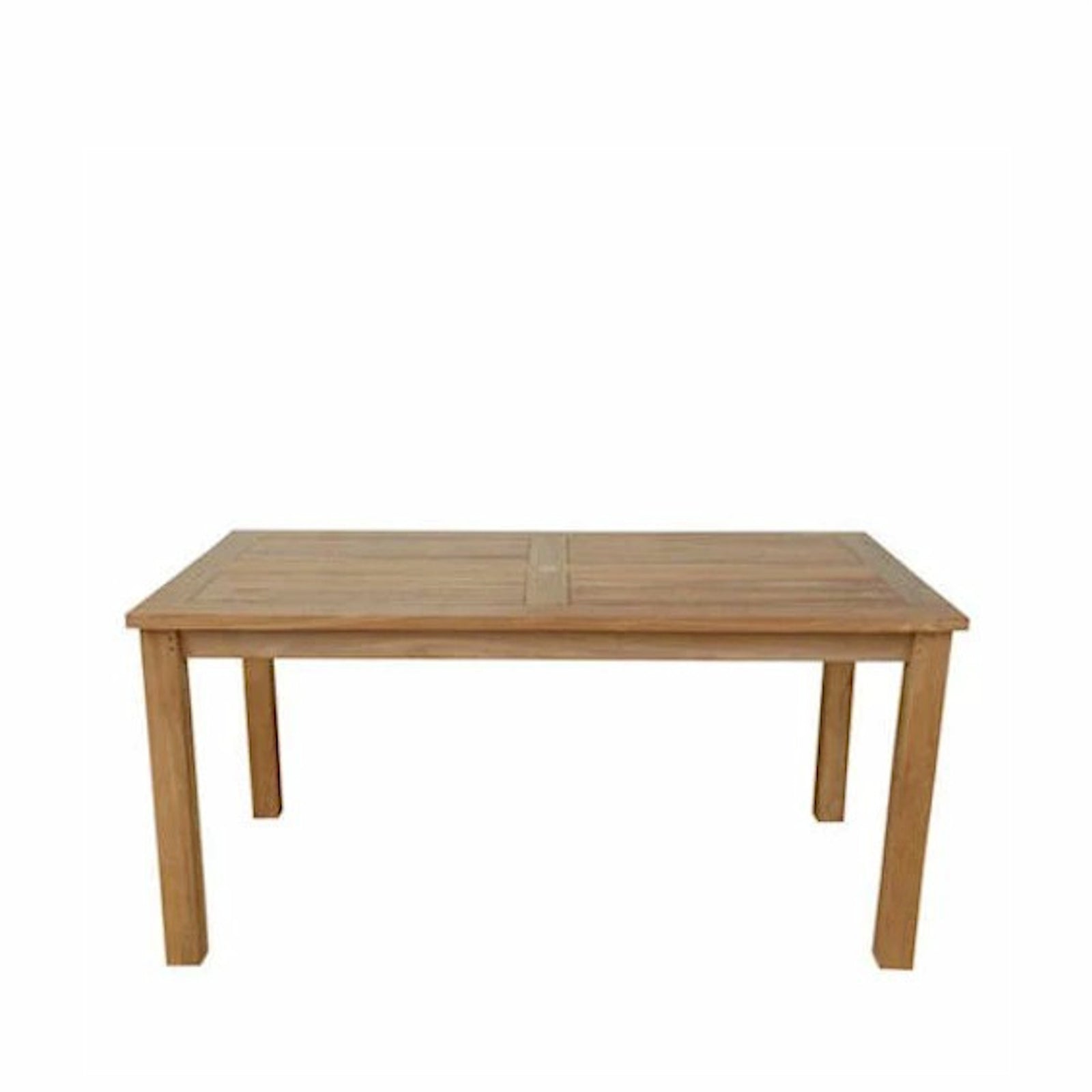 Wooden table on a white background