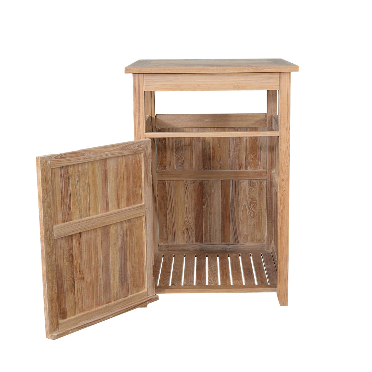Cobana Large Trash Bin – Teak Outdoor Waste | BetterPatio // BetterPatio.com