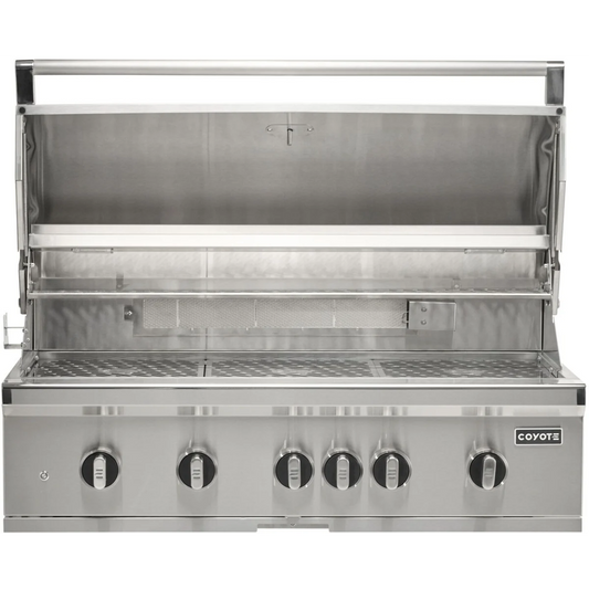 Coyote SL-Series 42 Inch Built-In Grill C3SL42 - front view stainless steel outdoor grill