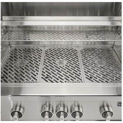 Coyote SL-Series 42 Inch Built-In Grill C3SL42 - angled view showing grill body and control panel