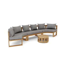 Circular Modular Deep Seating Set with Sunbrella Cushions