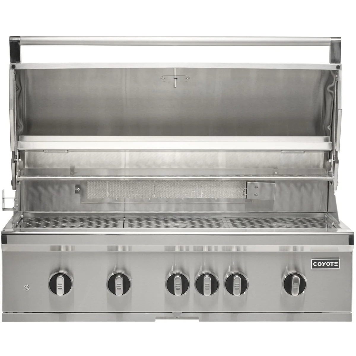Coyote SL-Series 42 Inch Built-In Grill C3SL42 - rear angled lifestyle shot outdoor kitchen setting