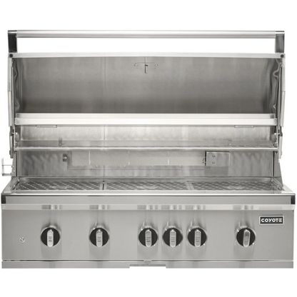 Coyote SL-Series 42 Inch Built-In Grill C3SL42 - rear angled lifestyle shot outdoor kitchen setting
