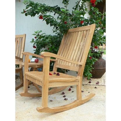Anderson Teak Del-Amo Rocking Teak Armchair - rocking chair detail close-up