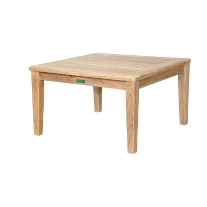 Wooden outdoor table on a white background