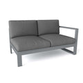 Lucca Modern Aluminum Deep Seating Right Loveseat with Cushion – Grey