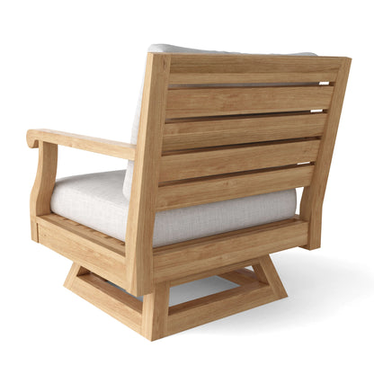 Wooden armchair with white cushion on a white background