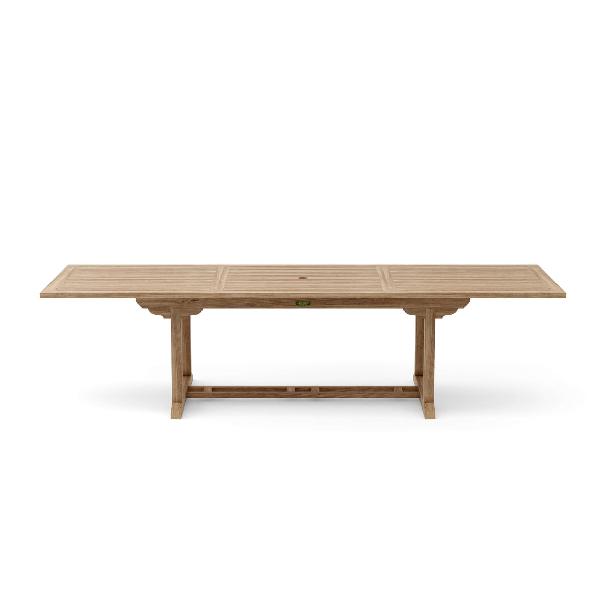Wooden table on a white background